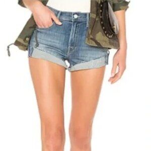 MOTHER Rascal Slit Flip Short One Smart Cookie blue 26